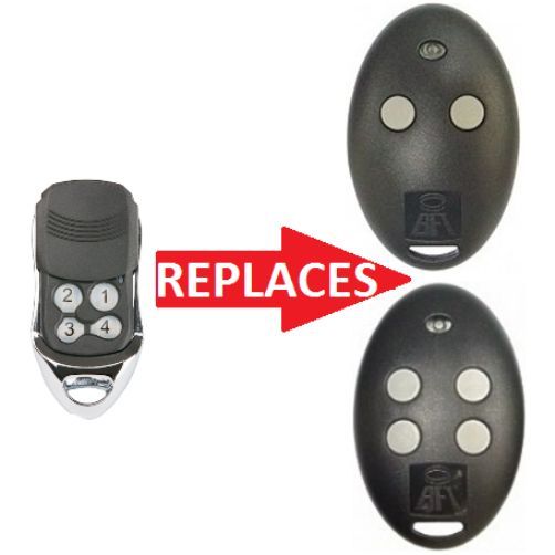 Universal four-button remote replaces BFT swing gate motor Australia garage remotes, SAMT Garage & Gate Automation.
