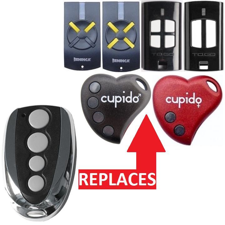 Universal four-button garage remote replaces Beninca, TO.GO, Cupido remotes, SAMT Garage & Gate Automation, Prestons, New South Wales.
