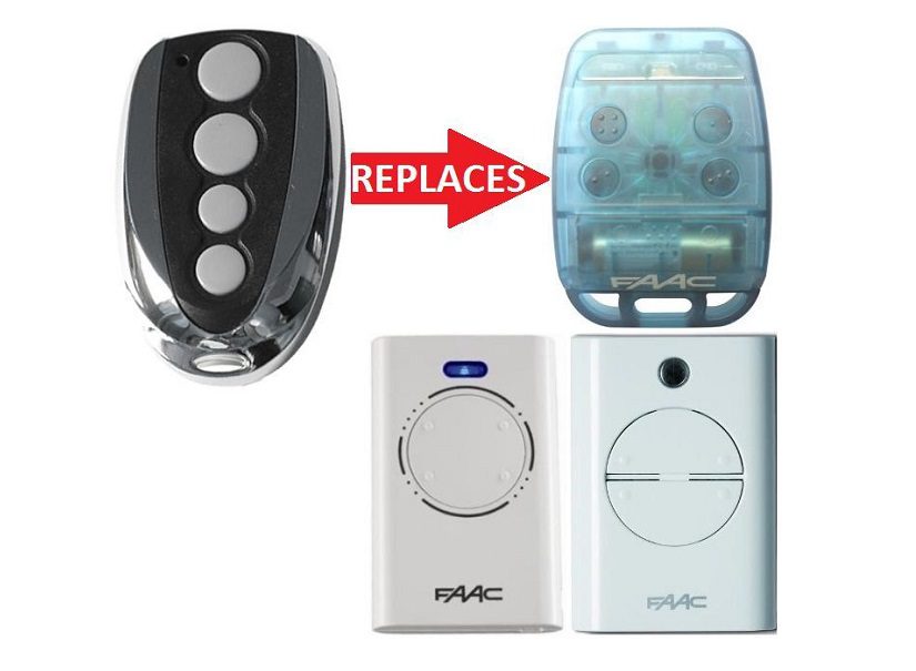 Universal four-button garage and gate remote replaces FAAC remotes, offered by SAMT Garage & Gate Automation, Australia.