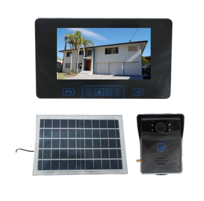 Solar powered wireless intercom system for automatic gate access by SAMT Garage & Gate Automation, Prestons, New South Wales.