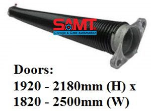 Garage roller door torsion spring for 1920-2180mm high by 1820-2500mm wide doors, SAMT Garage & Gate Automation, Prestons, New South Wales, Australia.