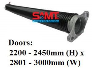 Garage door torsion spring by SAMT Garage & Gate Automation for 2200-2450mm high, 2801-3000mm wide doors in Australia.
