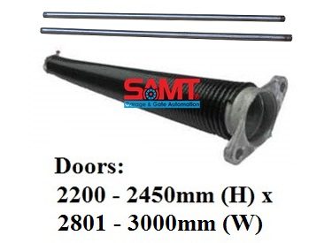 Heavy-duty garage spring set and rods by SAMT, designed for 2200-2450mm high, 2801-3000mm wide garage doors in New South Wales.