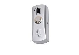 Stainless steel illuminated automatic door release button for smart access systems from SAMT Garage & Gate Automation, Prestons, New South Wales, Australia.