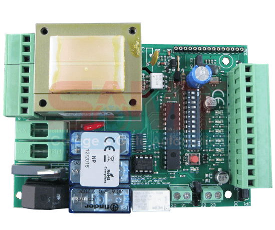 Automatic gate opener control board by SAMT Garage & Gate Automation in Prestons, New South Wales, Australia.