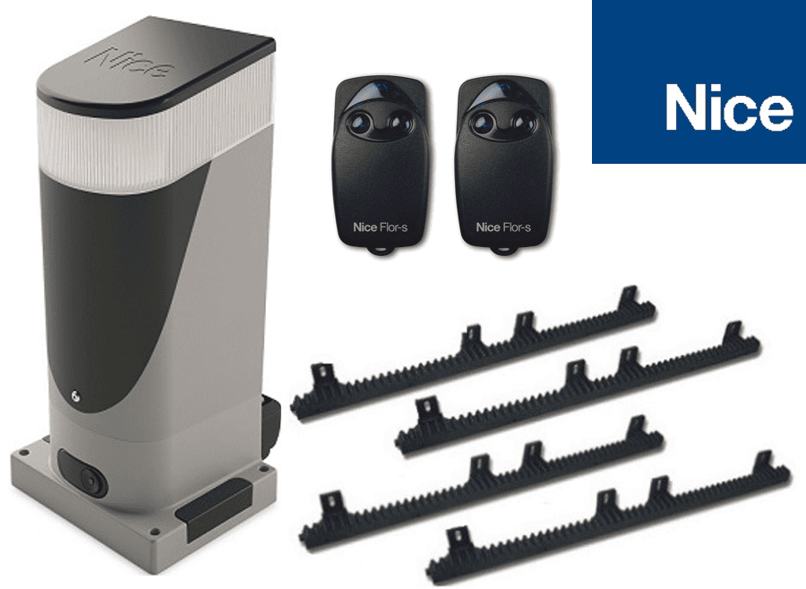 Nice sliding gate motor and rack kit with remote controls for automatic gate opener in Australia from SAMT.