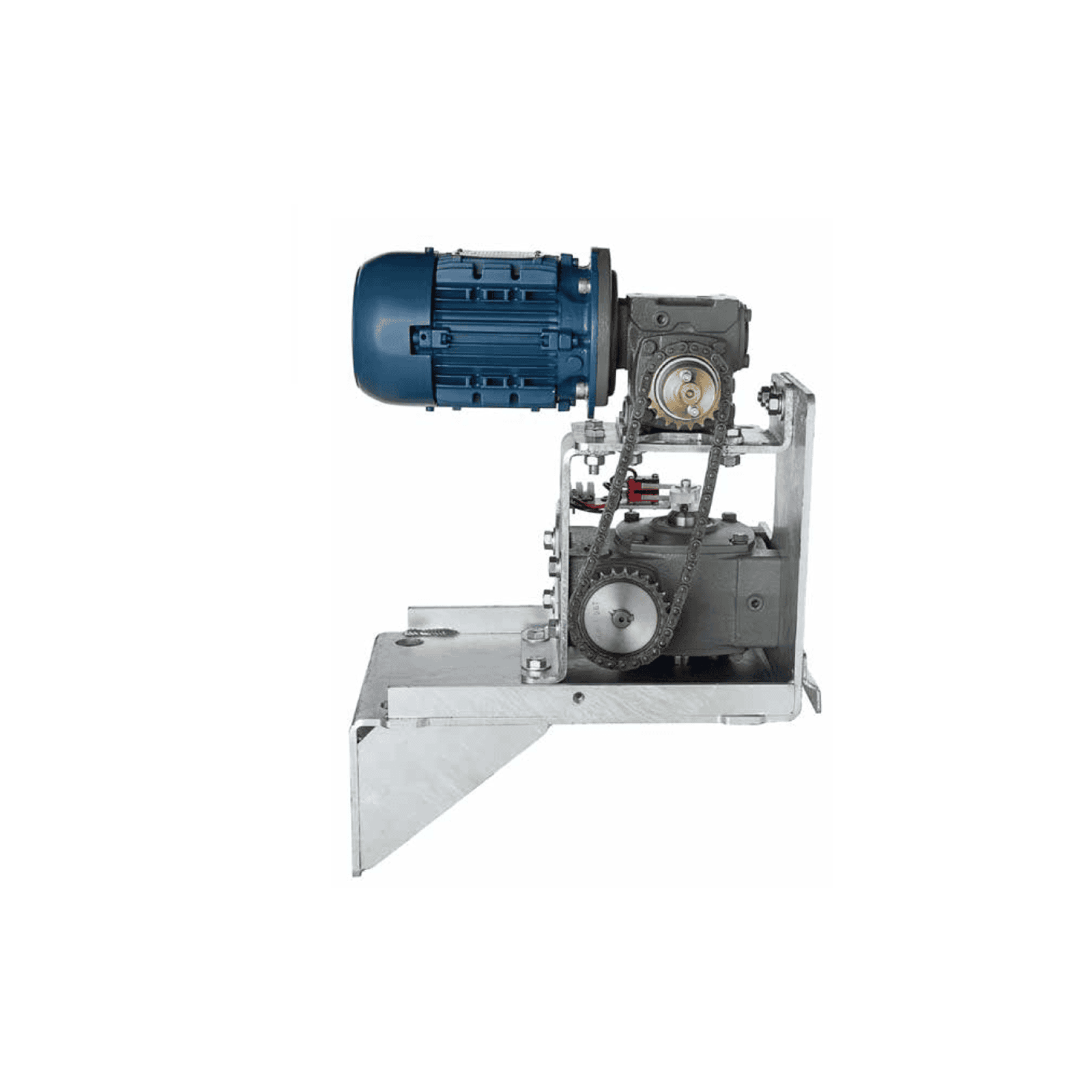 Heavy-duty industrial sliding gate motor drive unit for automatic gates at SAMT in Prestons, New South Wales, Australia.