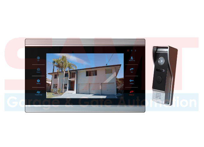 Inetcoms video doorbell camera and monitor for garage roller door automation by SAMT in New South Wales, Australia.