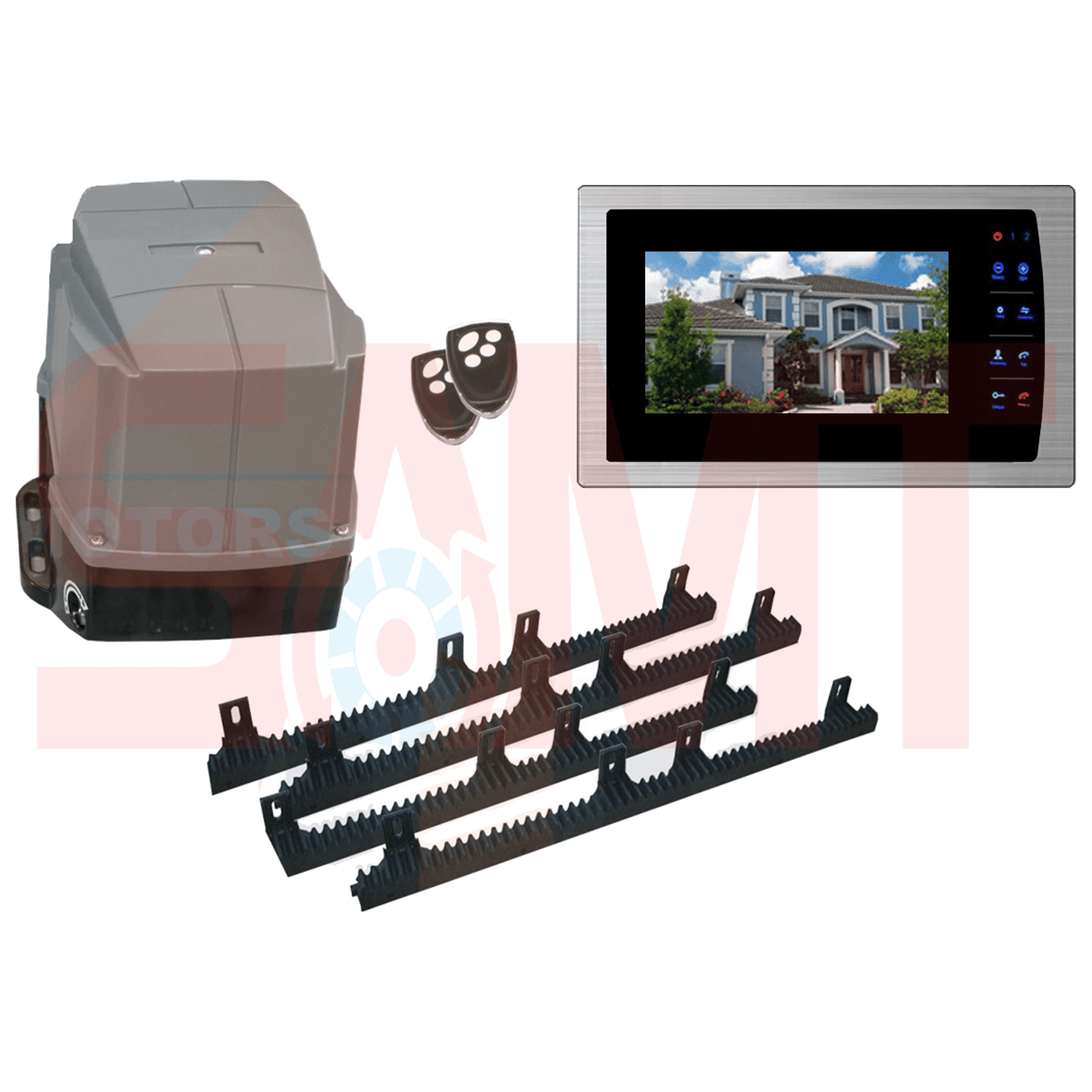AC Slider 1100 automatic gate motor kit with color intercom and remote, SAMT Garage & Gate Automation, New South Wales