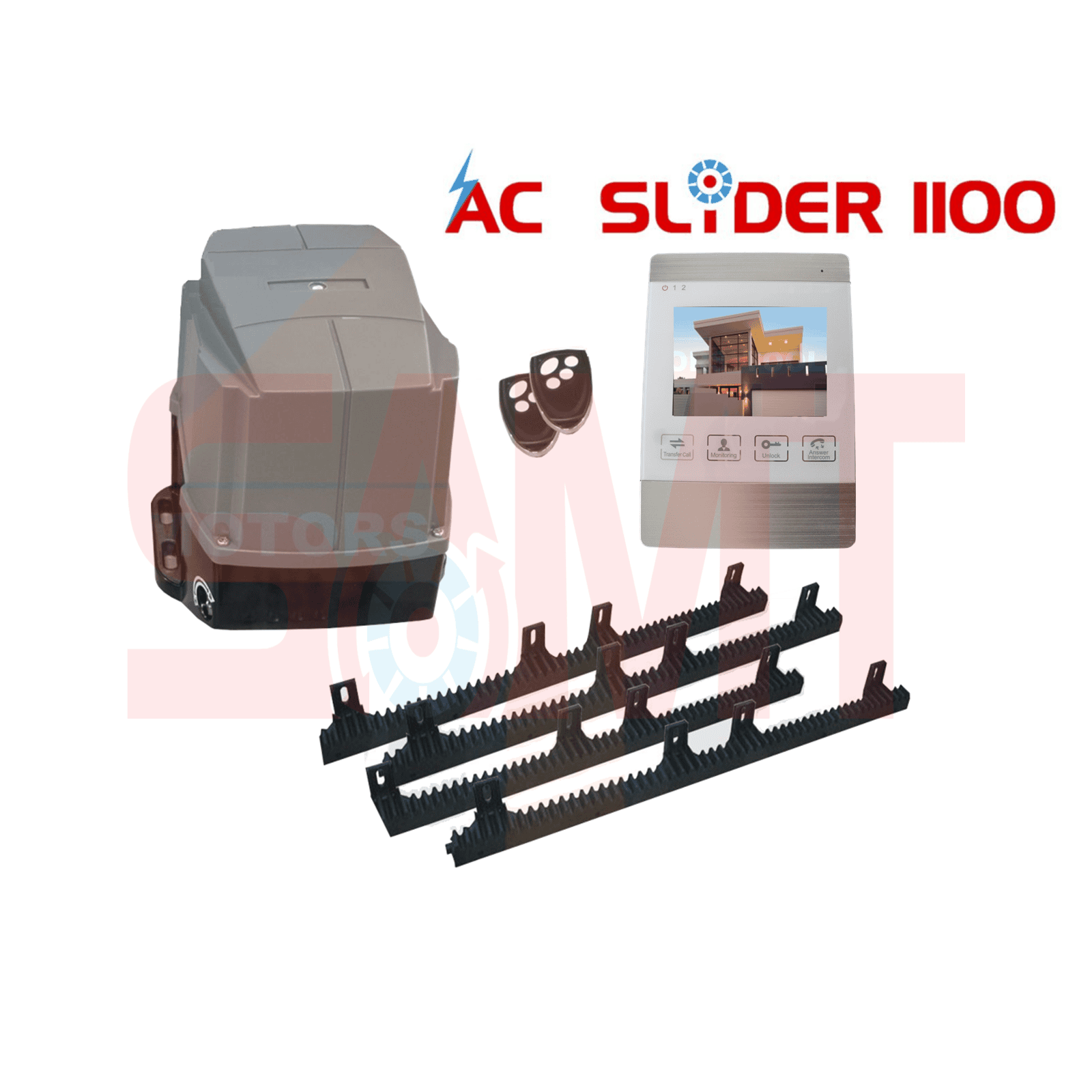 AC Slider 1100 automatic gate motor kit from SAMT Garage & Gate Automation, sliding gate motor solution in Prestons, New South Wales.