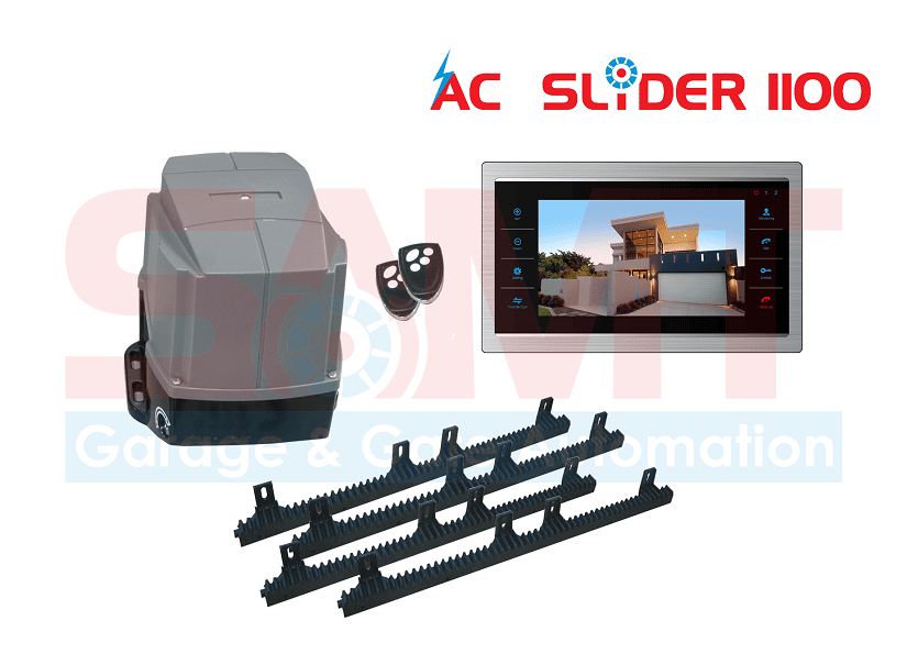 AC Slider automatic gate motor kit with color intercom and remote, SAMT Garage & Gate Automation, New South Wales