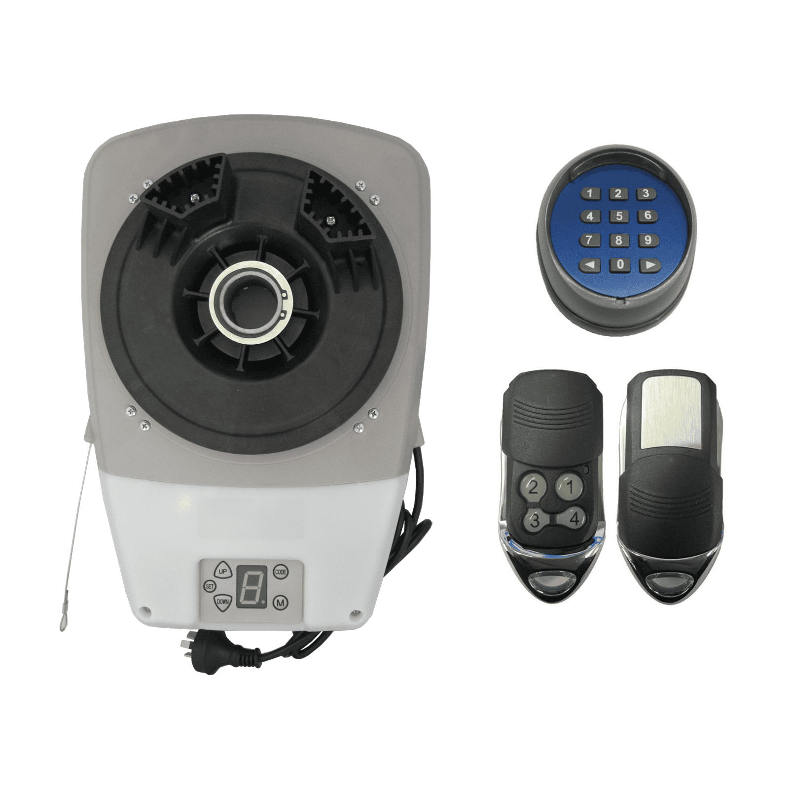 Garage door opener system with keypad and remotes by SAMT Garage & Gate Automation, New South Wales, Australia.