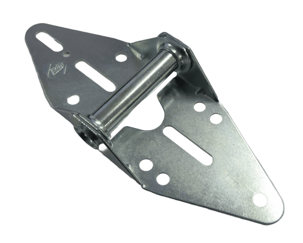 Durable galvanized steel hinge bracket for roller garage doors from SAMT Garage & Gate Automation, Prestons, New South Wales, Australia.