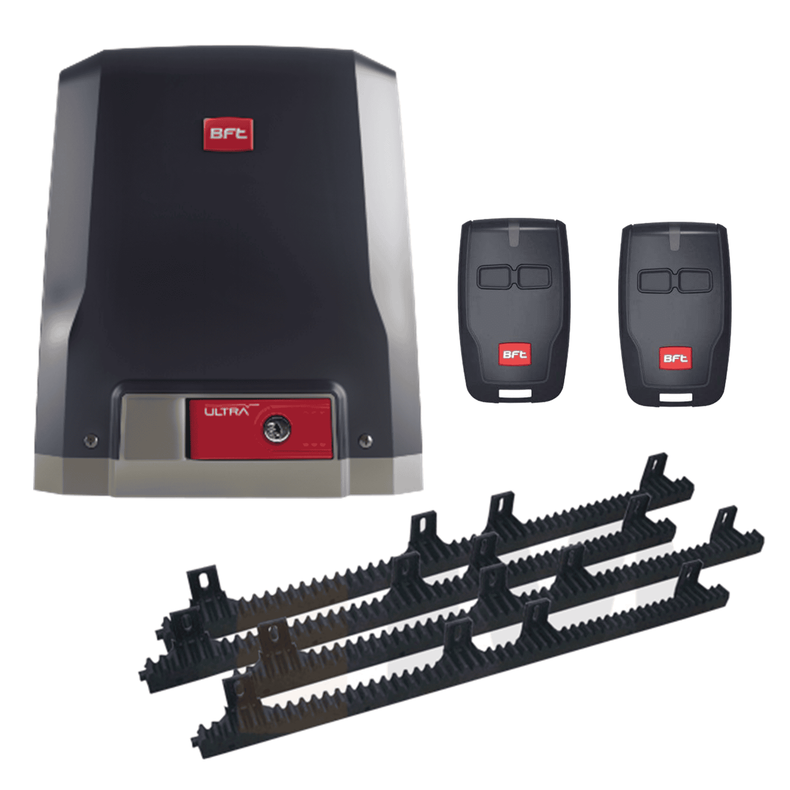 BFT sliding gate motor kit with remotes and racks by SAMT Garage & Gate Automation, Prestons, New South Wales, Australia.