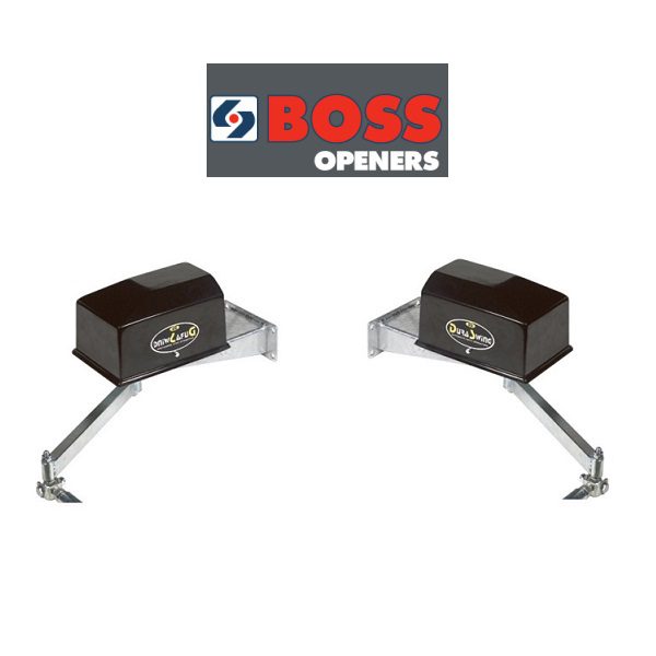 Pair of BOSS Dura swing gate motors for dual automatic gates by SAMT, Prestons, New South Wales.