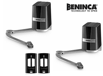 Beninca motorized swing gate kit for automatic gates from SAMT Garage & Gate Automation, Australia.