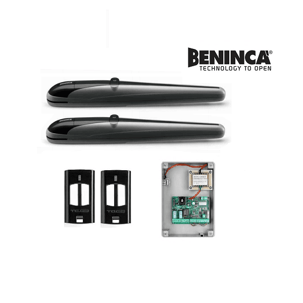 FAAC motorized swing gate kit with remote controls, automatic gate opener, SAMT Garage & Gate Automation, Prestons, New South Wales, Australia.