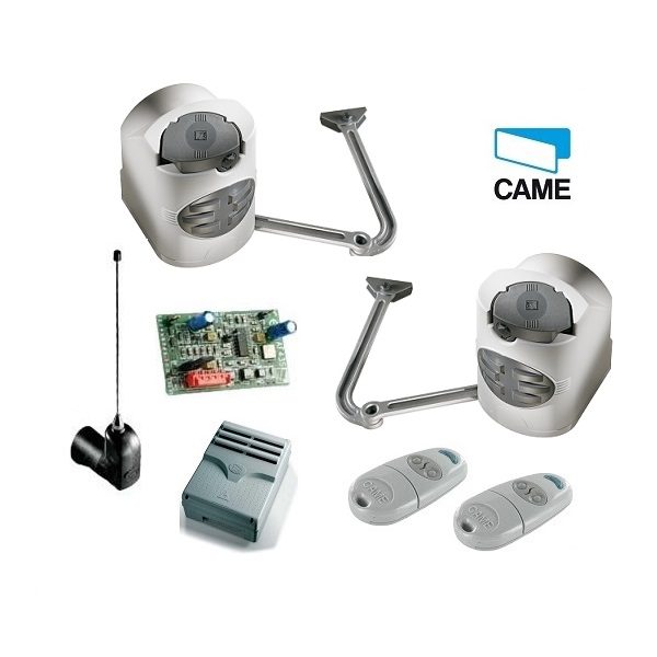 Dual CAME articulated swing gate motor kit with accessories, reliable automatic gate solution from SAMT Garage & Gate Automation, Prestons, Australia.