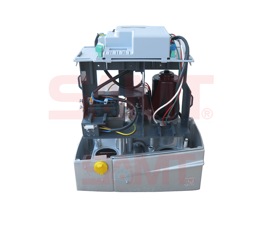 Internal view of CAME sliding gate motor showing automatic gate opener mechanism, SAMT Garage & Gate Automation, Australia.