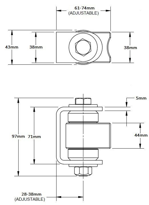Combo Hinge Alum/Steel #3 Shut It/BadAss - Image 2