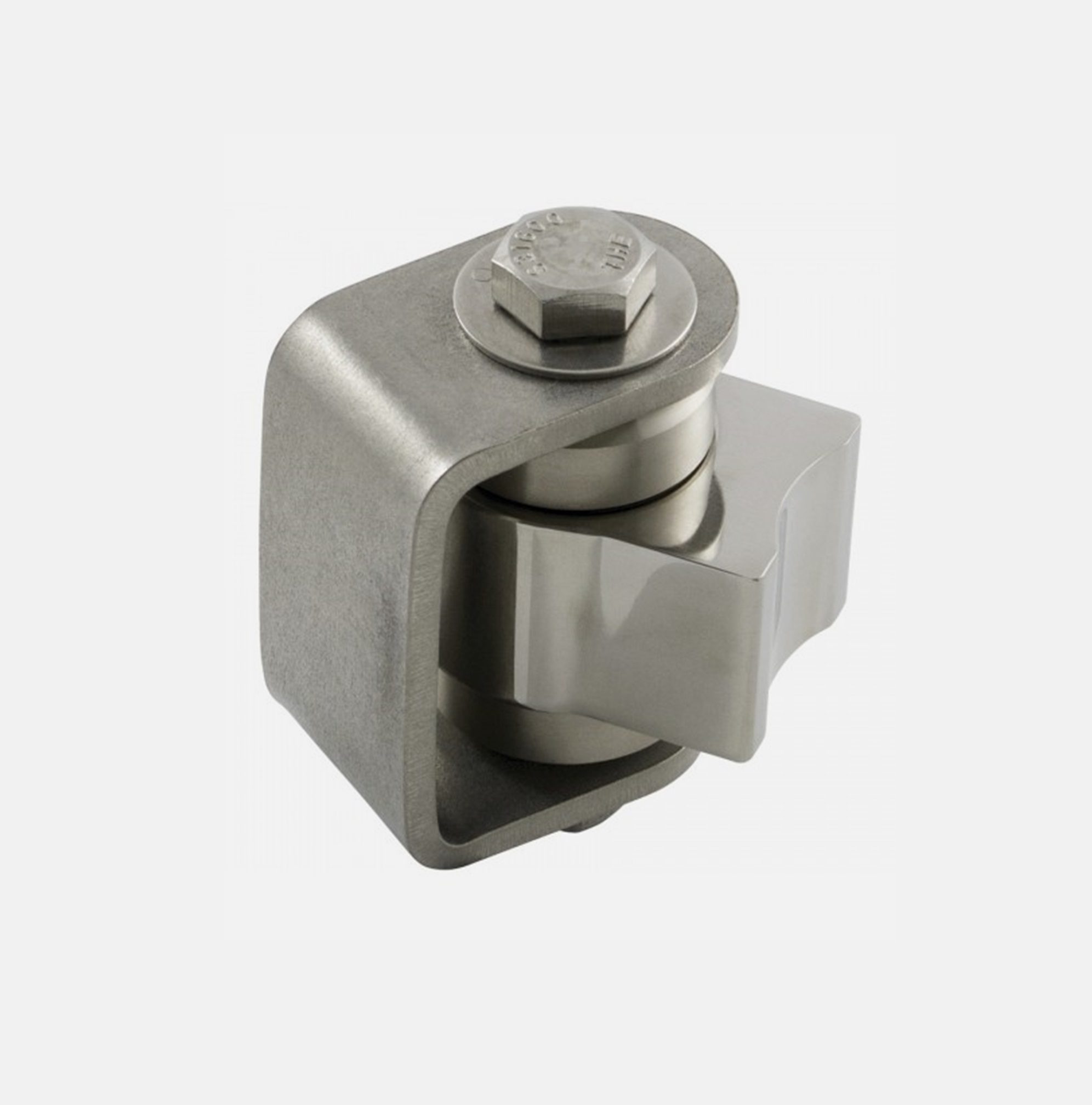 Heavy-duty sliding gate roller bracket for automatic gate motors by SAMT in Prestons, New South Wales, Australia.