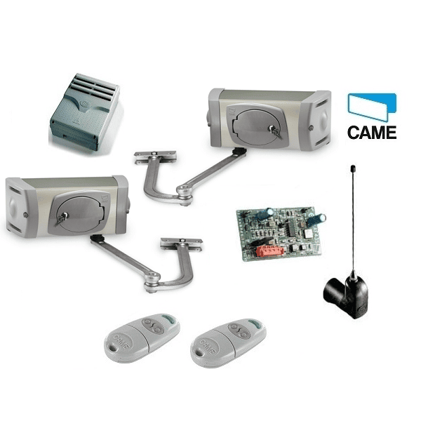 CAME compact swing gate motors with articulated arms and controls, compatible with automatic gates in Prestons, New South Wales, Australia.