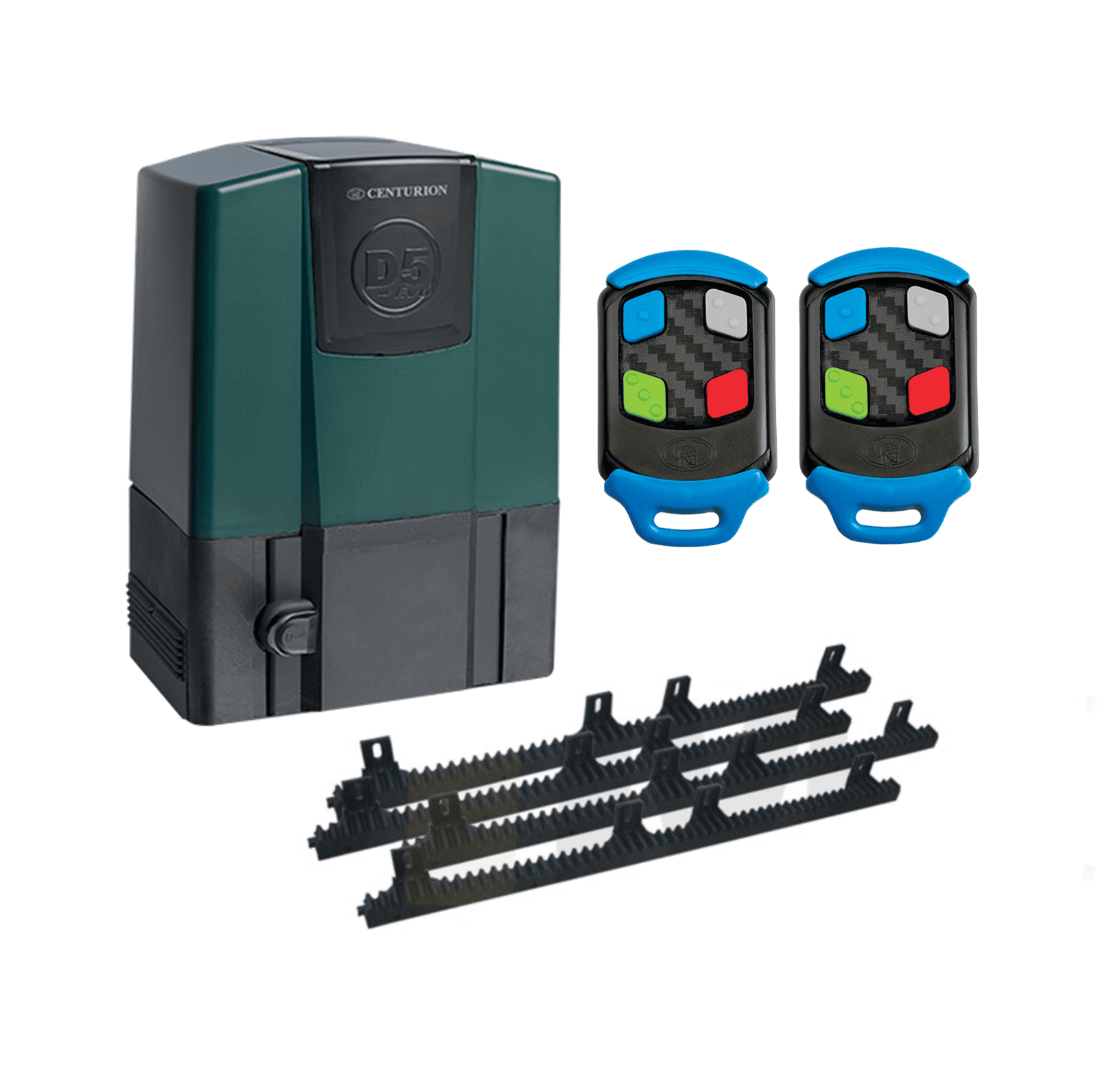 Centurion D5 gate motor kit with two remote controls and rack gears in Prestons, New South Wales, Australia