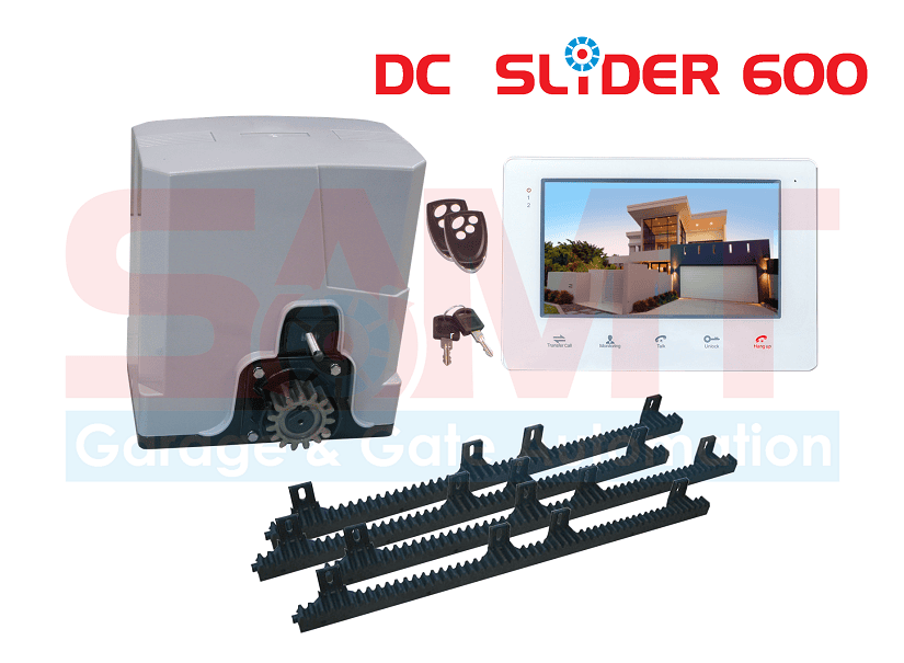 DC Slider 600 sliding gate automatic opener kit and remote, available from SAMT Garage & Gate Automation, Prestons NSW
