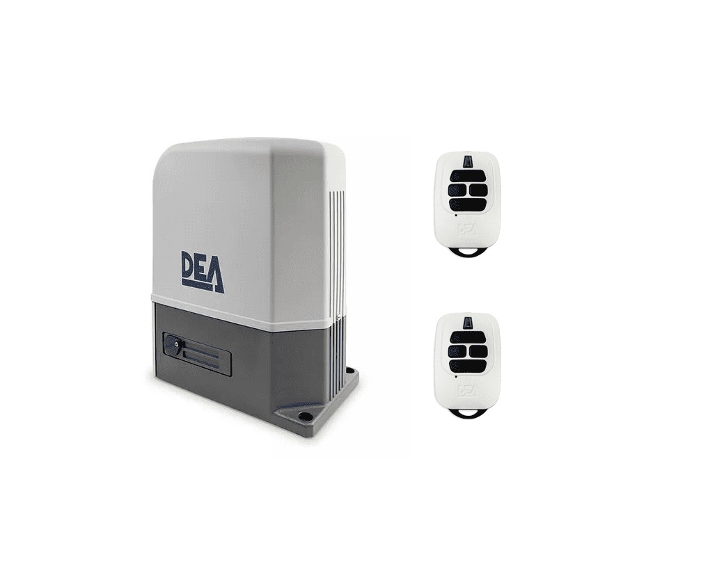 DEA sliding gate motor kit with two garage door remotes, best sliding gate motor Australia by SAMT Garage & Gate Automation in Prestons.