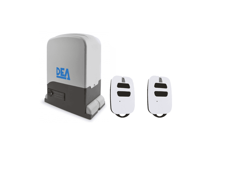 DEA sliding gate motor and two remote controls, smart automatic gate motor for residential properties in Australia by SAMT.