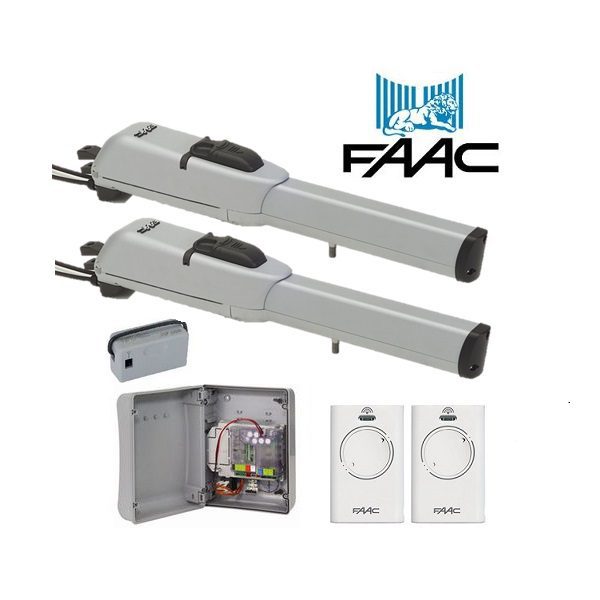FAAC gate automation motor kits with accessories, shown in Prestons, New South Wales, Australia.
