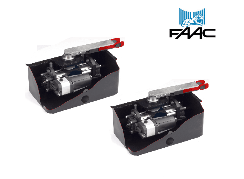 Pair of FAAC underground swing gate motors by SAMT, professional motorized swing gate solution in Prestons, Australia.