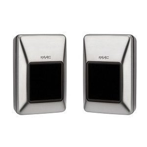 FAAC silver safety photocell sensors for automatic gate motors by SAMT, Prestons, New South Wales, Australia