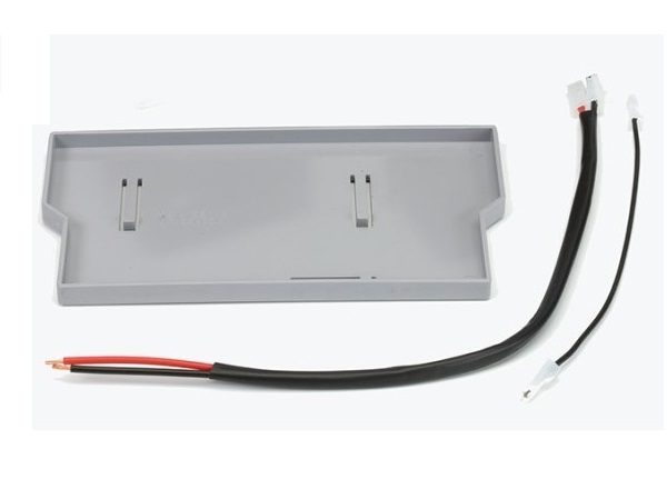 Battery tray and wiring kit for backup power on automatic gate openers, supplied by SAMT Garage & Gate Automation, New South Wales.