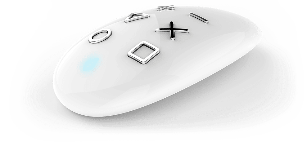 Fibaro white smart garage door remote control for home automation systems in Prestons, New South Wales, Australia.