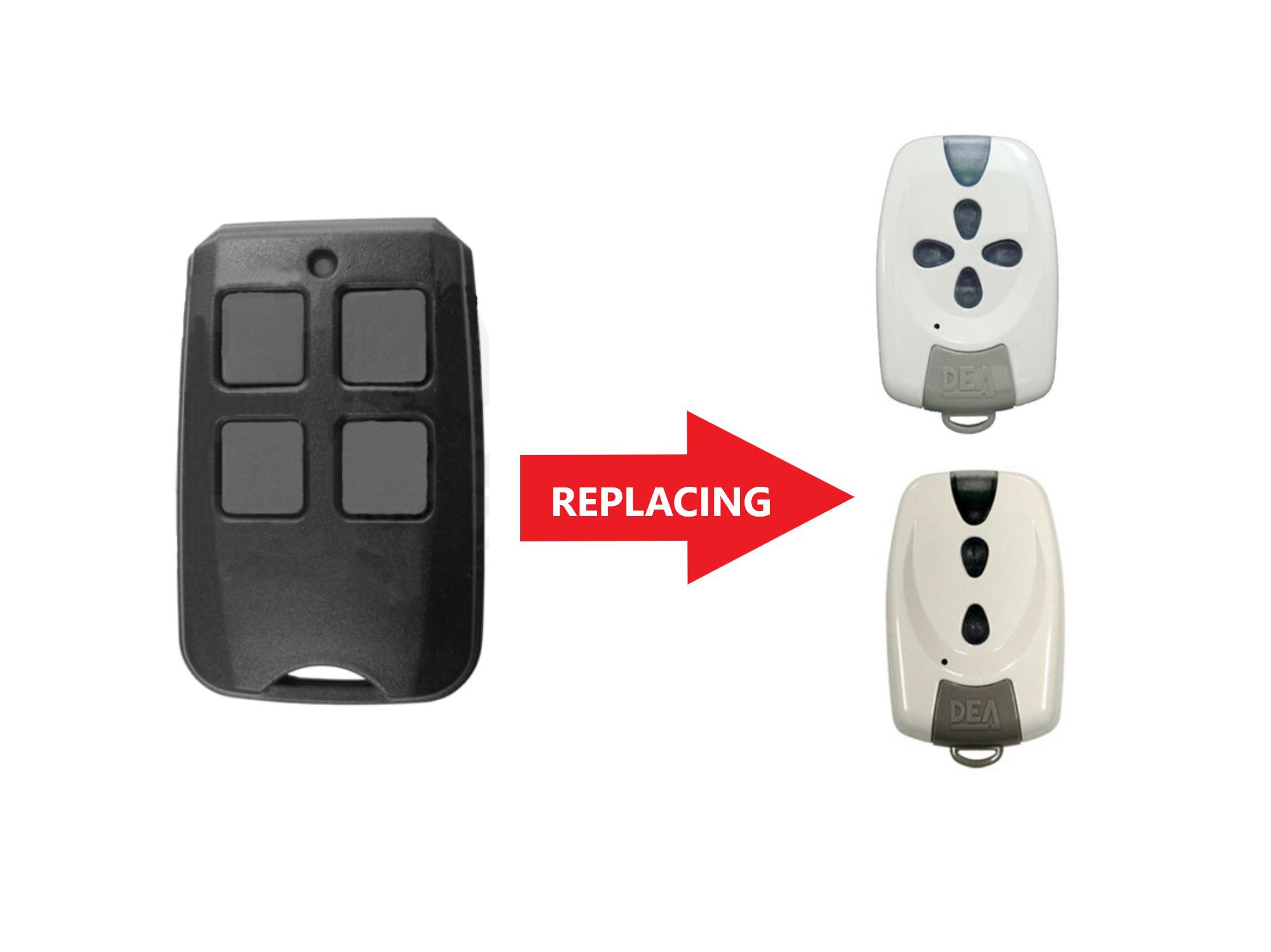Universal replacement remote control for DEA gate and garage door openers in Prestons, New South Wales, Australia"