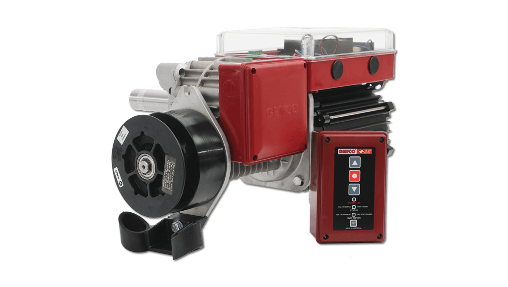 Grifco industrial garage door opener with control panel by SAMT Garage & Gate Automation, Australian made, Prestons, New South Wales.