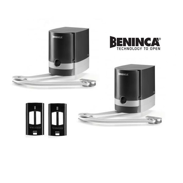 Beninca dual swing gate motor kit with remote controls, motorized swing gate, SAMT Garage & Gate Automation, Prestons, New South Wales, Australia