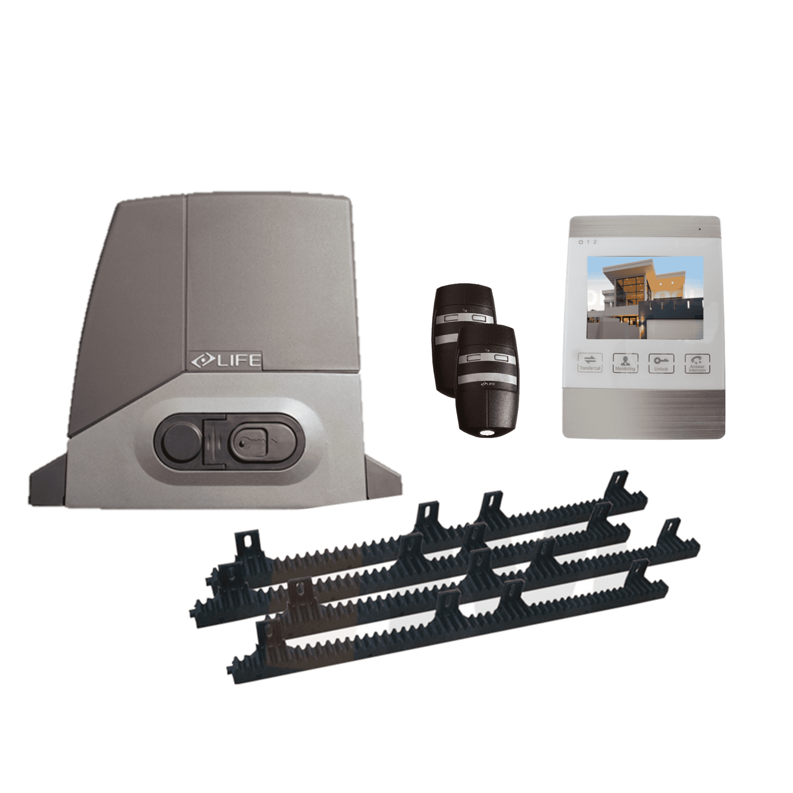 LIFE sliding gate motor kit with remotes and accessories, motorized sliding gate solution by SAMT Garage & Gate Automation in Prestons, Australia.
