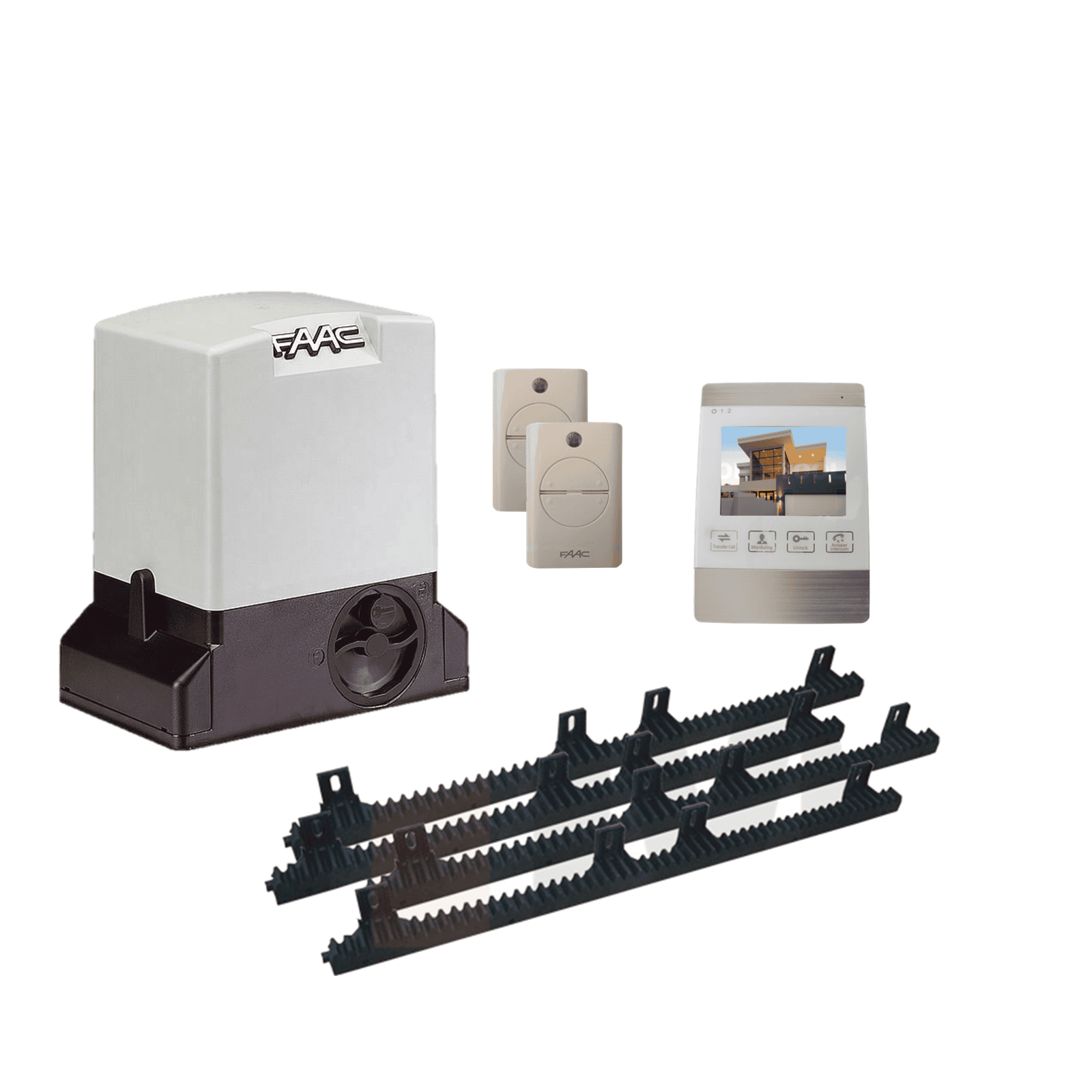 FAAC sliding gate motor kit for automatic gate opener installation by SAMT, quality gate automation in Australia.