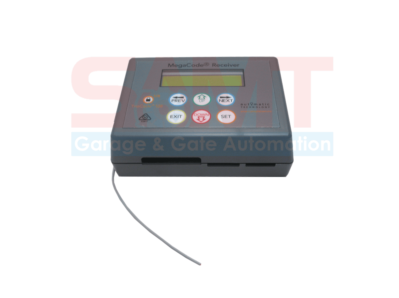 MegaCode receiver panel with LCD for garage and gate automation by SAMT Garage & Gate Automation, Australia.