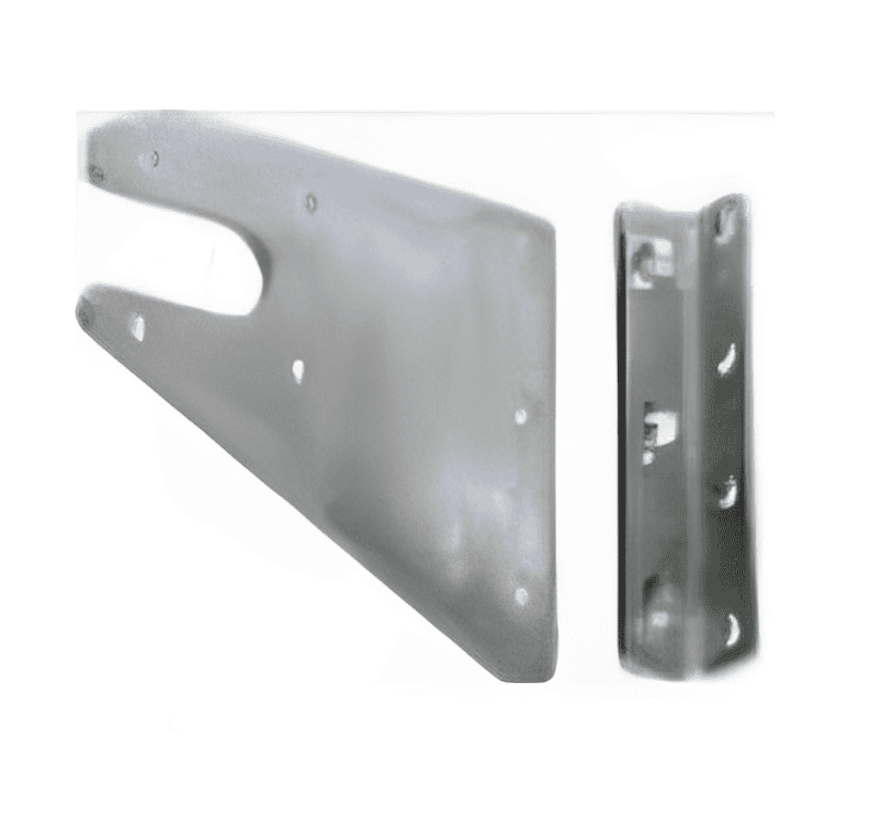Heavy-duty angled steel support brackets for installing automatic gates, SAMT Garage & Gate Automation, Prestons, New South Wales, Australia.