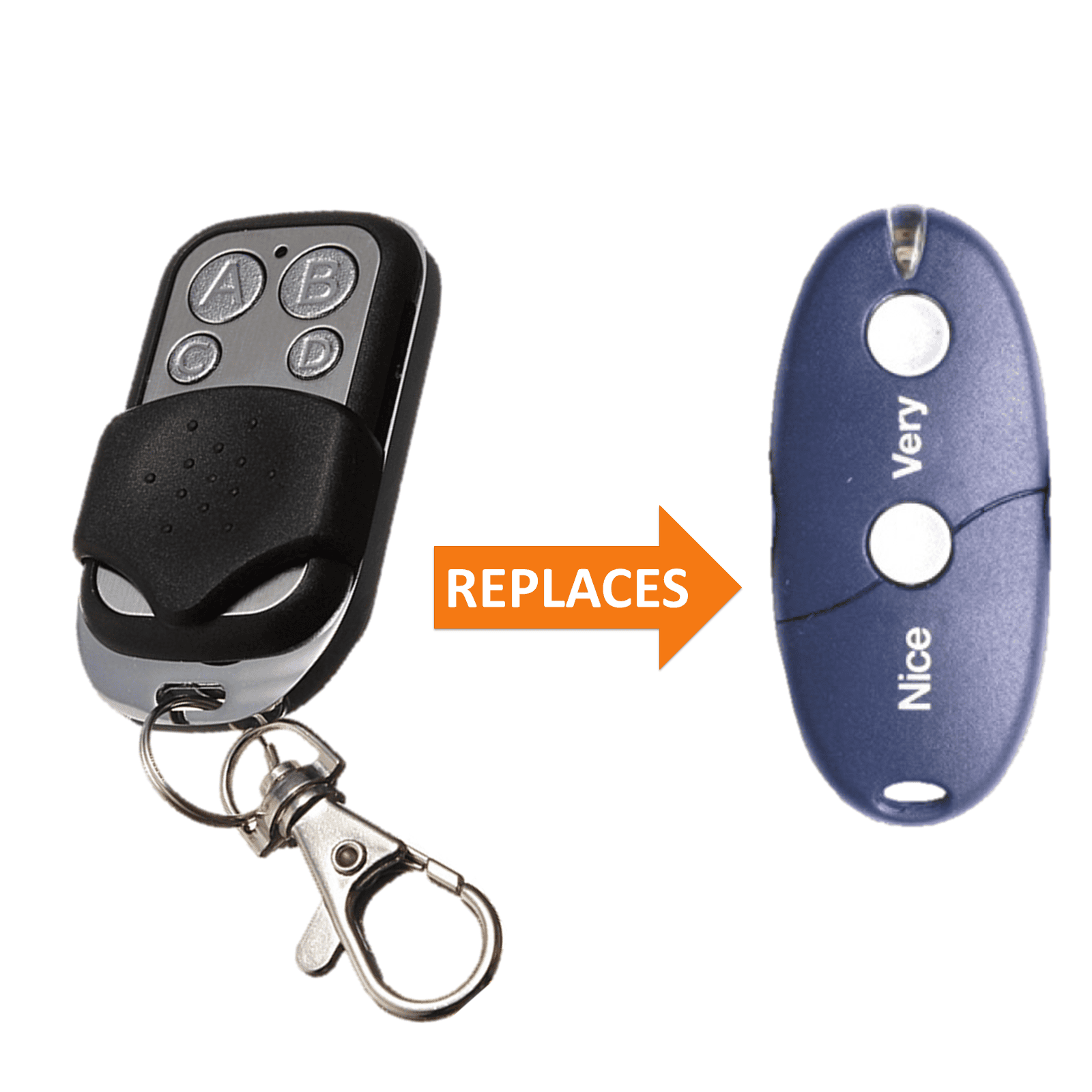 Nice Very VR garage door remote replacement, compatible models from SAMT Garage & Gate Automation, Australia.