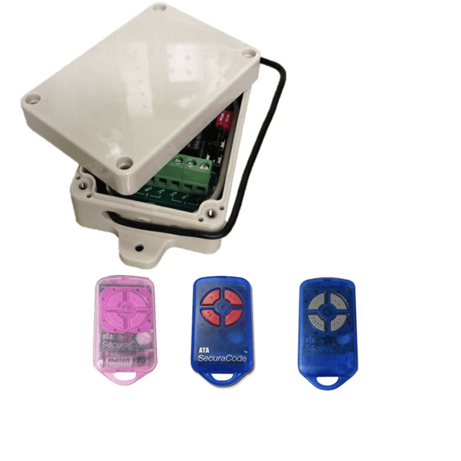 Universal automatic gate motor receiver kit with ATA compatible remotes from SAMT Garage & Gate Automation in Australia.