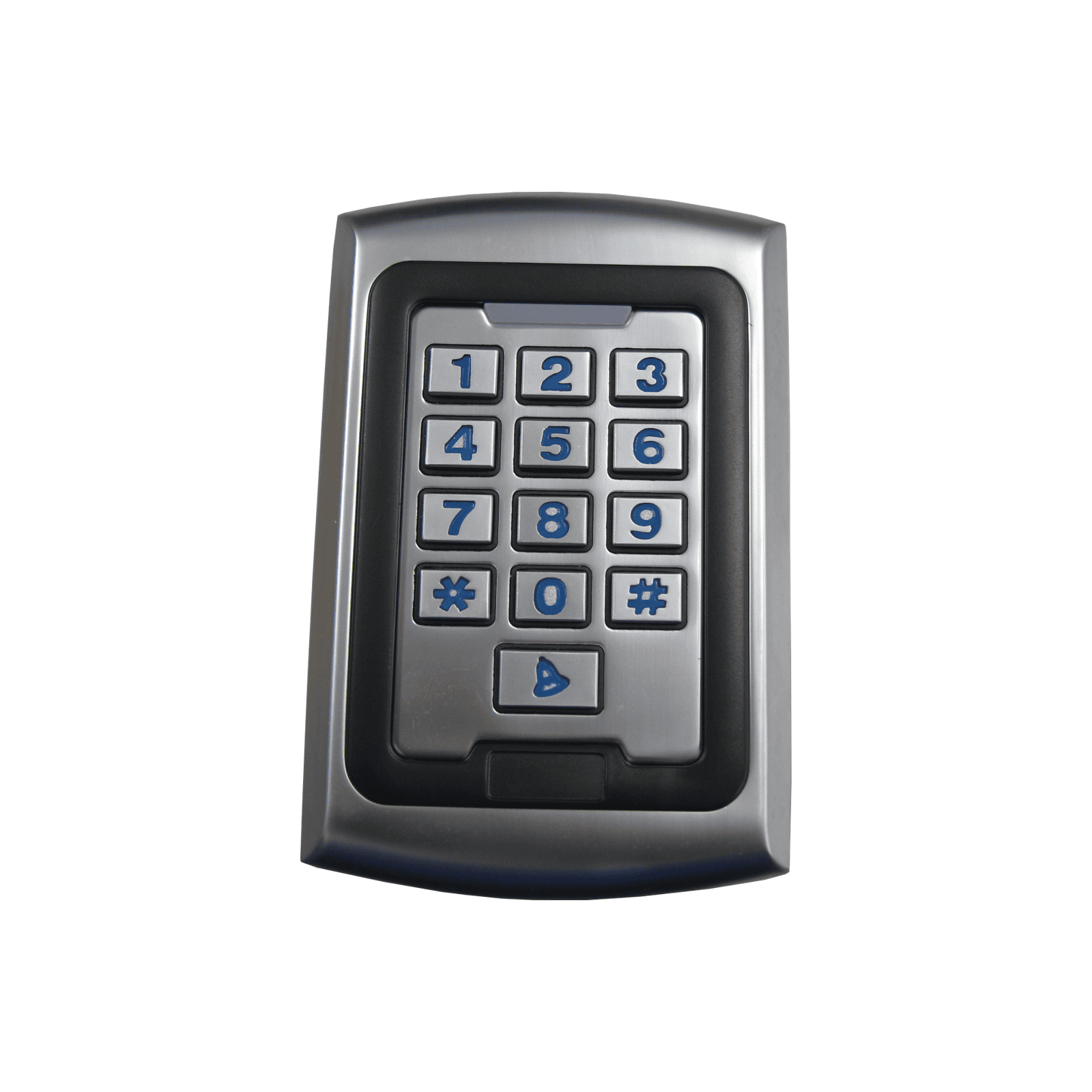 Stainless steel keypad access control for automatic garage door opener by SAMT, Prestons, New South Wales, Australia.