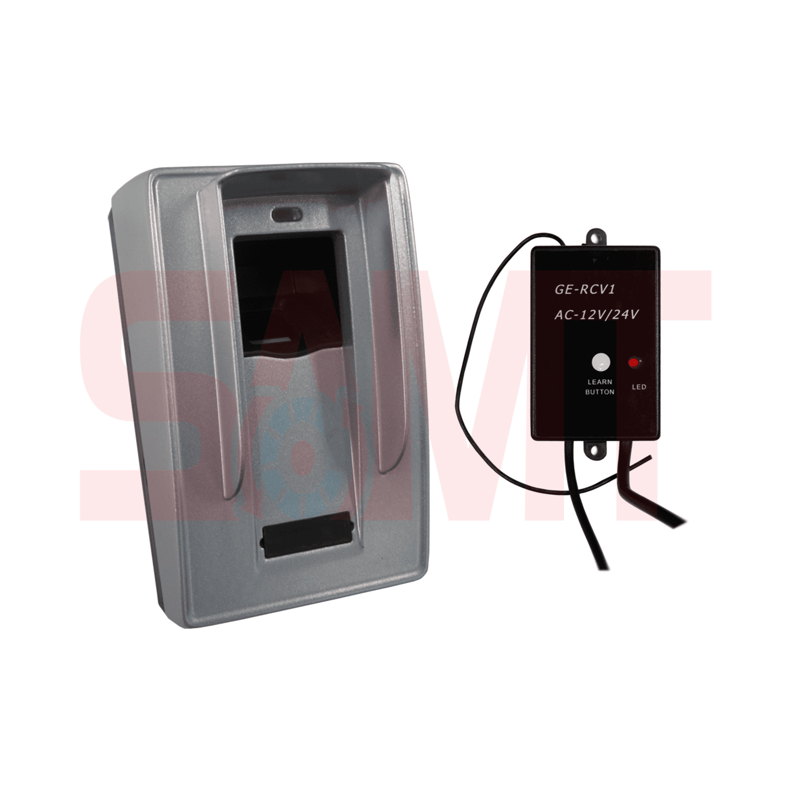 Fingerprint access control system with receiver for automatic garage door opener at SAMT Garage & Gate Automation, Prestons, New South Wales, Australia.