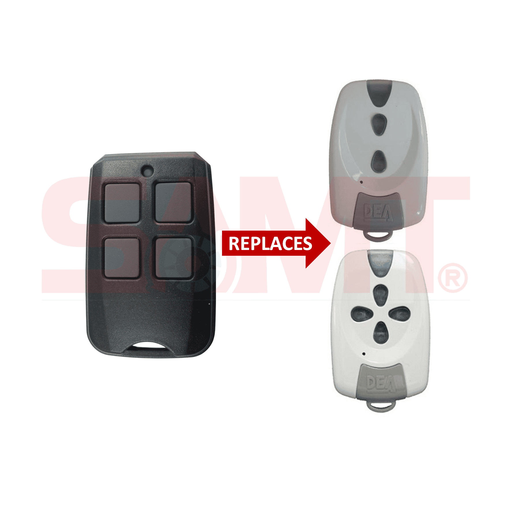 DEA compatible spare garage door remote control replaces old models, SAMT Garage & Gate Automation, New South Wales, Australia.