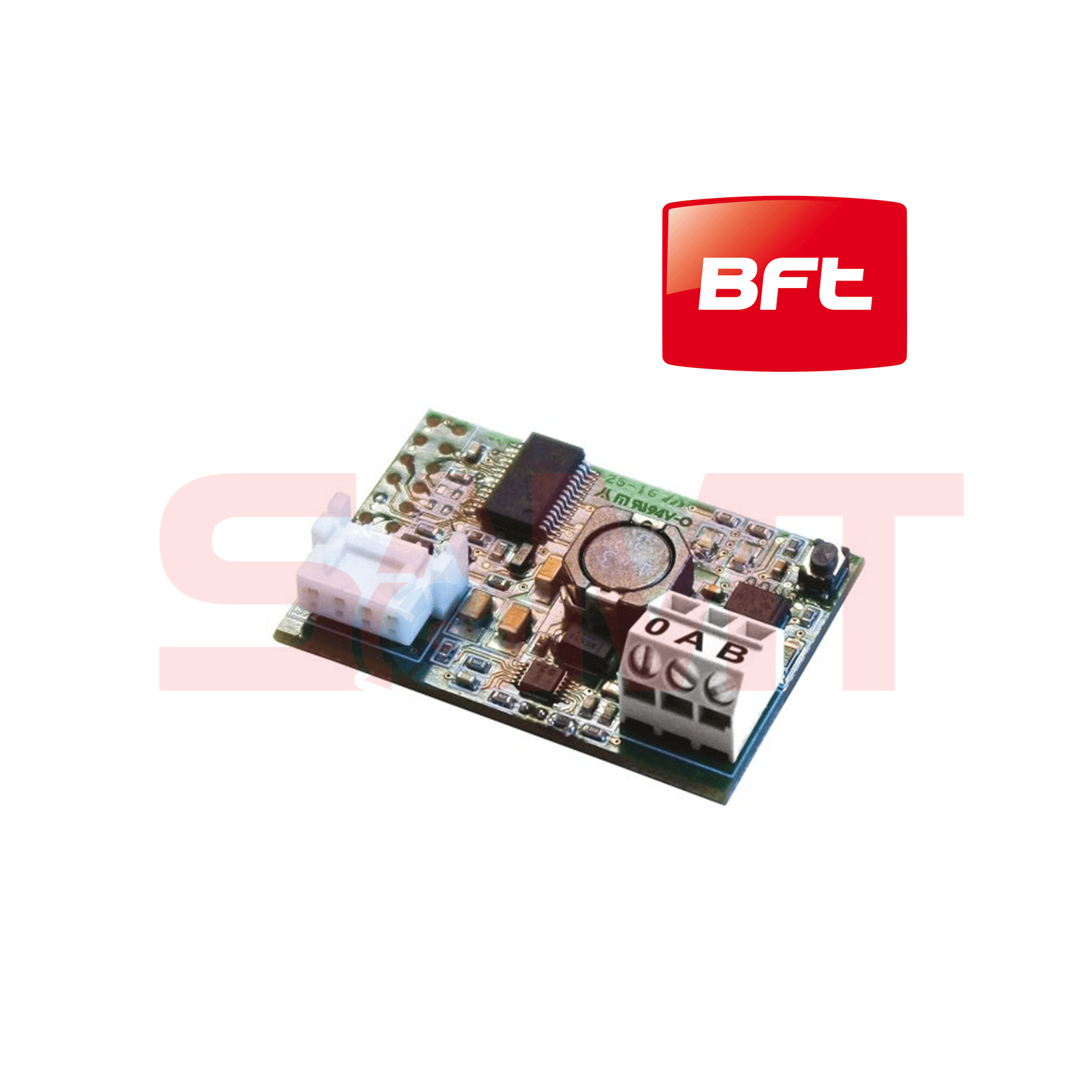 BFT compatible circuit board for automatic garage door openers from SAMT Garage & Gate Automation, Australia.