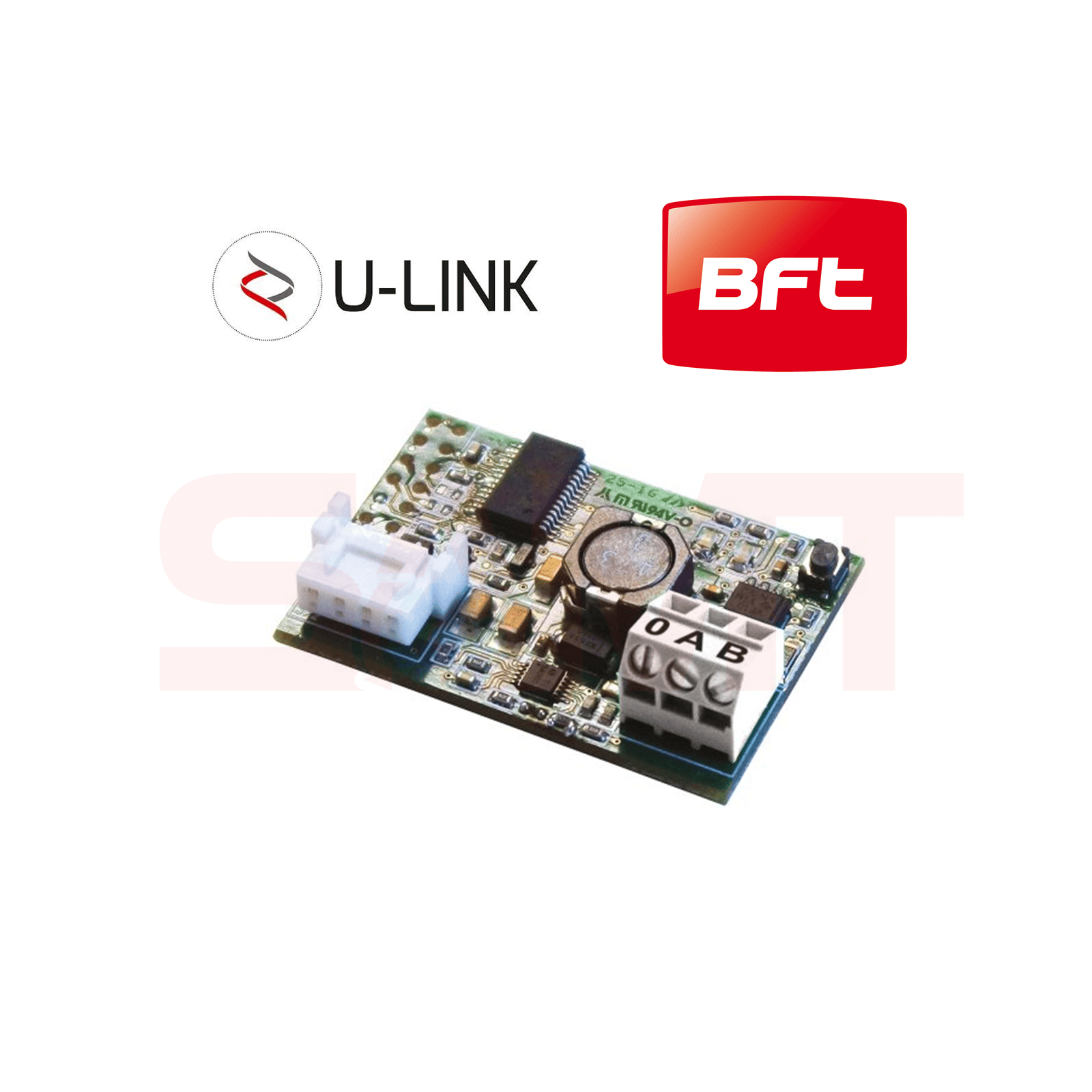 BFT compatible circuit board for automatic garage door openers from SAMT Garage & Gate Automation, Australia.