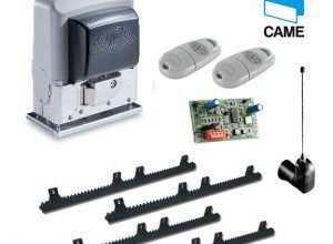 Complete CAME sliding gate motor kit with remote controls and accessories for automatic gate opener installation, SAMT Australia.
